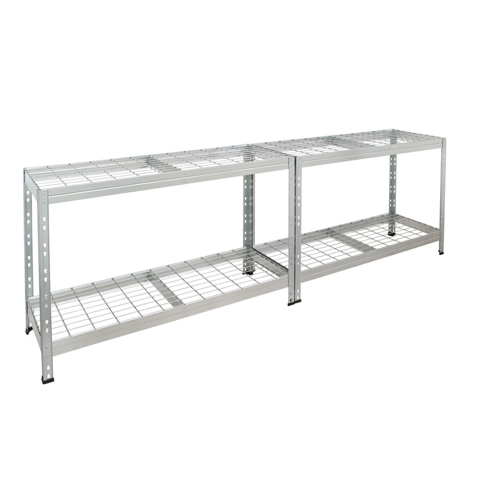 Zewnętrzny regał szerokokątny z półkami siatkowymi, wys. x szer. 1800 x 1200 x 450 mm Zdjęcie produktu nr 5: Zewnętrzny regał szerokokątny z półkami siatkowymi, wys. x szer. 1800 x 1200 x 450 mm