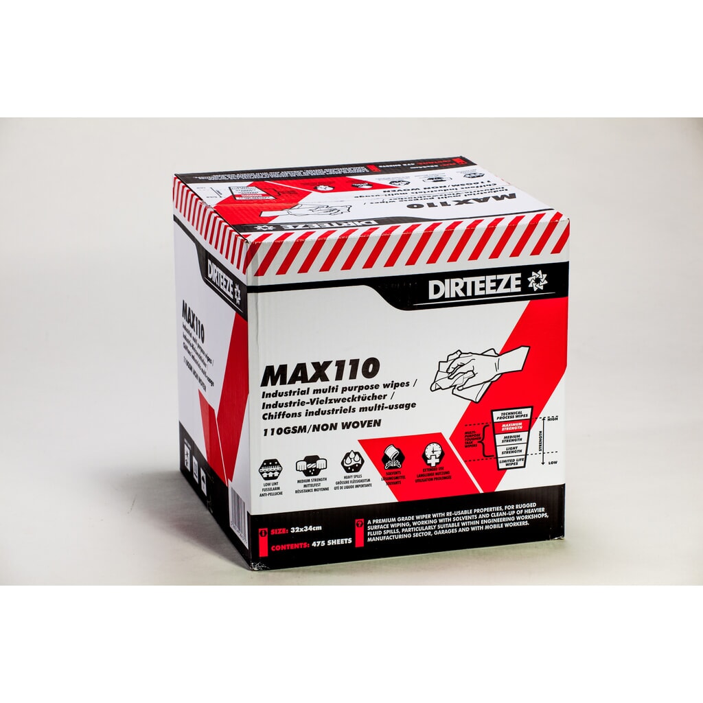 Zdjęcie produktu: Przemysłowe ściereczki MAX110, 1 karton po 160 ściereczek