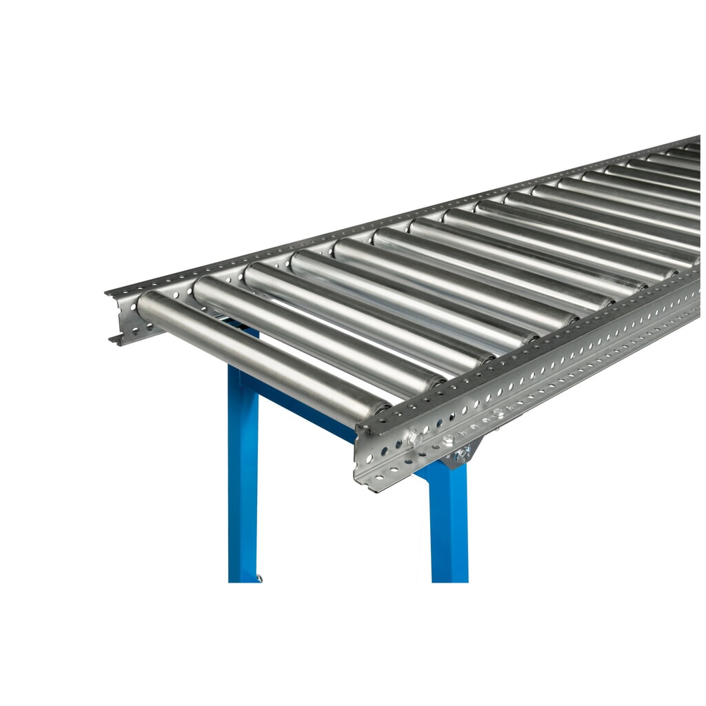 Zdjęcie produktu: BLUME przenośniki rolkowe do ciężkich ładunków, kółka z rurek stalowych, dł. x szer. 2000 x 1000 mm, rozstaw osi 125 mm