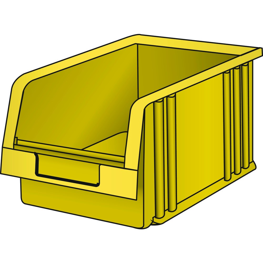 Obraz produktu: Przezroczysty pojemnik do przechowywania LISTA, (szer. x gł. x wys.) 149 x 231 x125 mm, rozmiar 4, żółty
