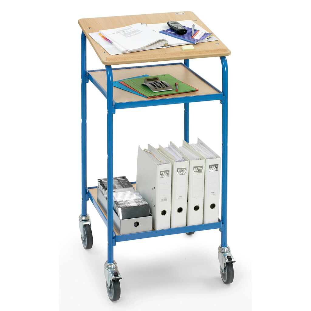Zdjęcie produktu nr 3: fetra® Mobilna pulpit Premium, otwarta, z 2 półkami