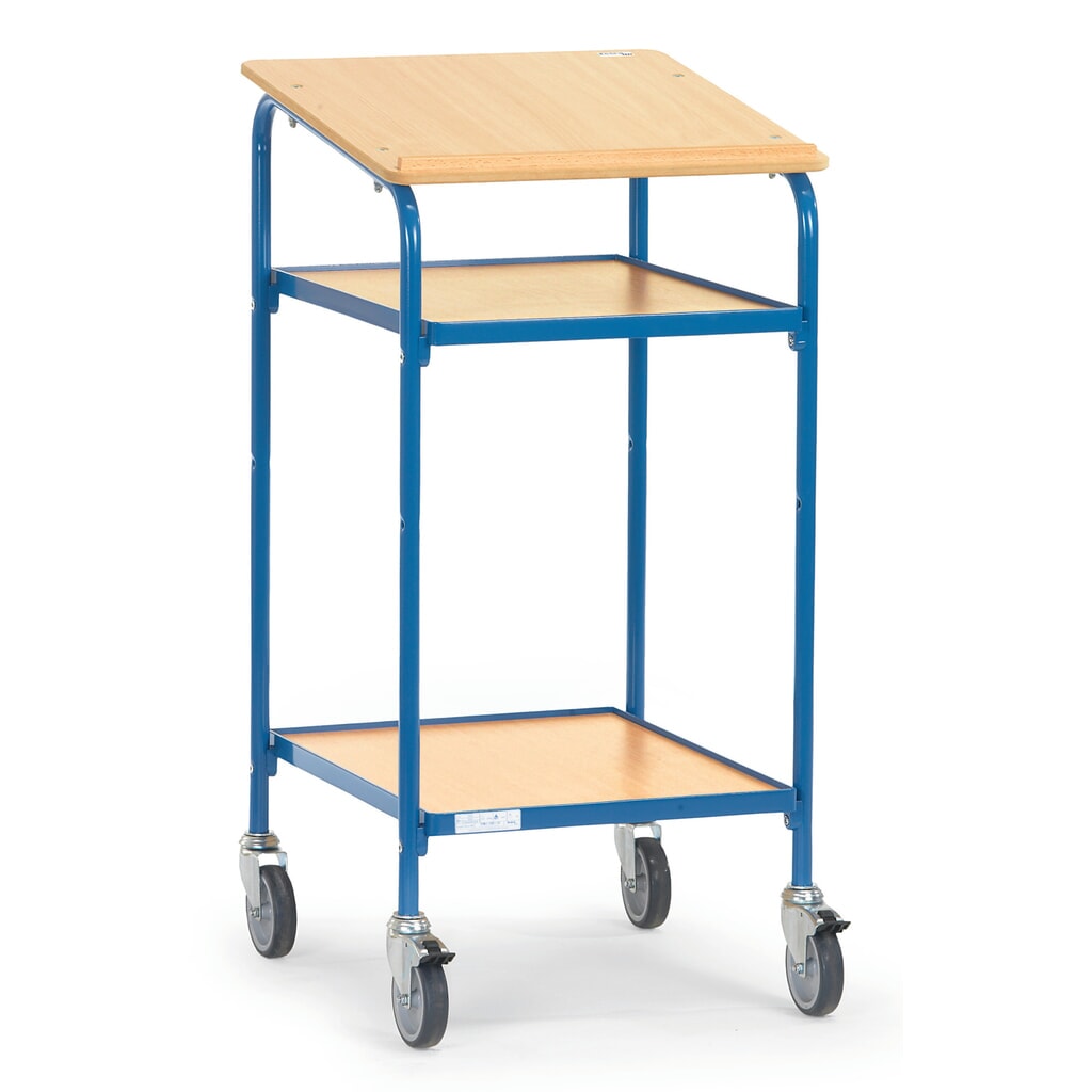 Zdjęcie produktu: fetra® Mobilna pulpit Premium, otwarta, z 2 półkami