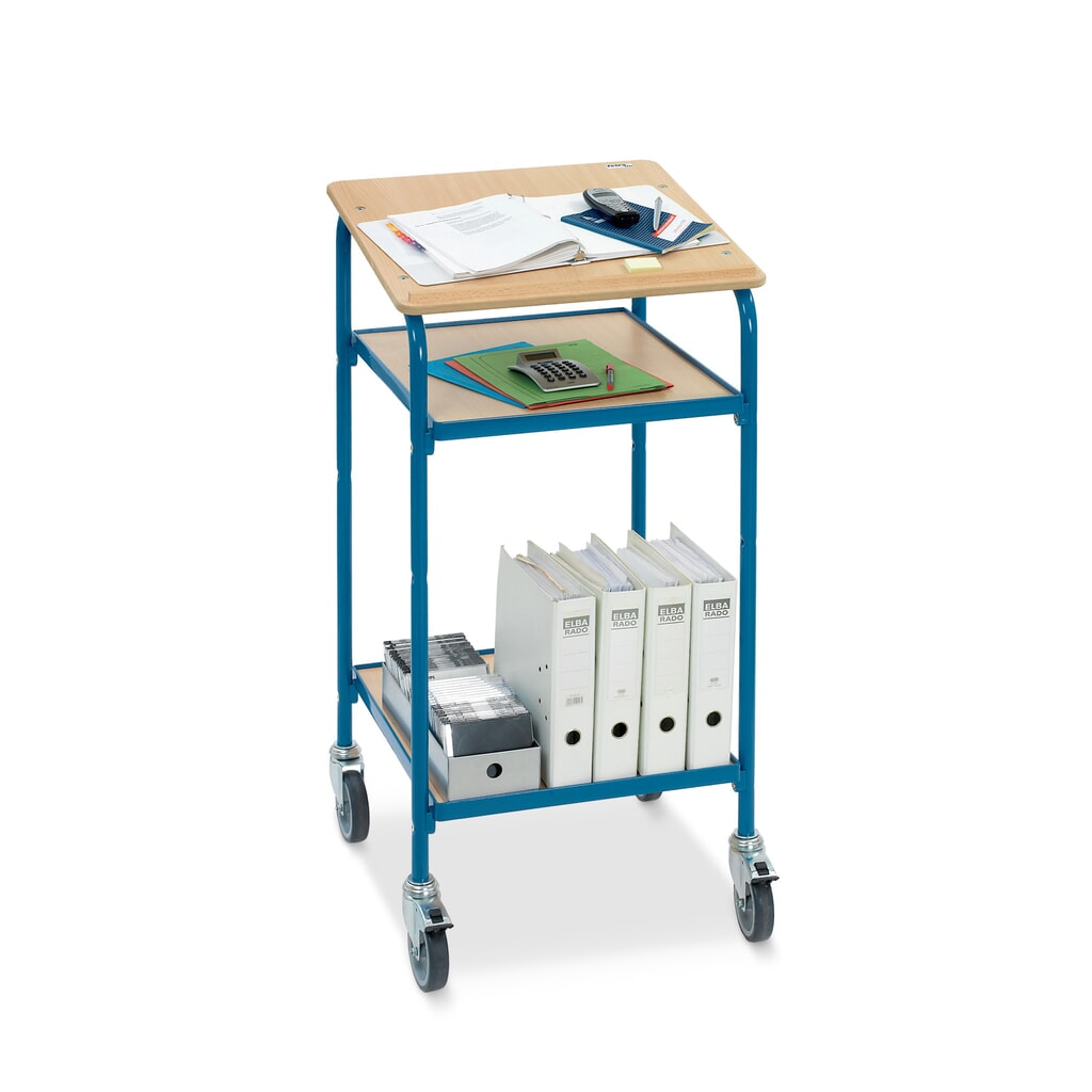 fetra® Mobilna pulpit Premium, otwarta, z 2 półkami Zdjęcie produktu nr 4: fetra® Mobilna pulpit Premium, otwarta, z 2 półkami