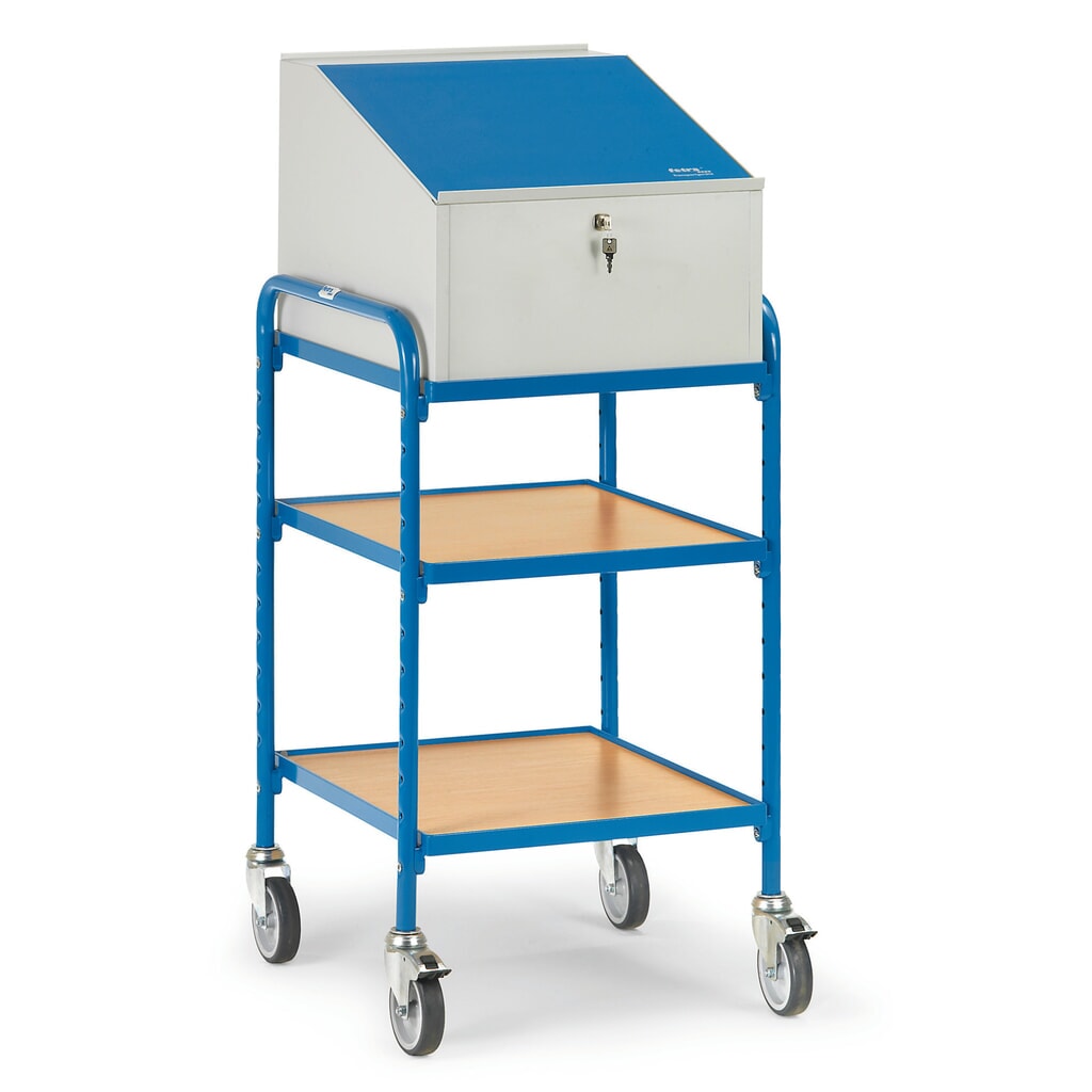 Mobilna pulpit fetra® z zamykanym nadstawkiem, ruchoma Zdjęcie produktu nr 1: Mobilna pulpit fetra® z zamykanym nadstawkiem, ruchoma