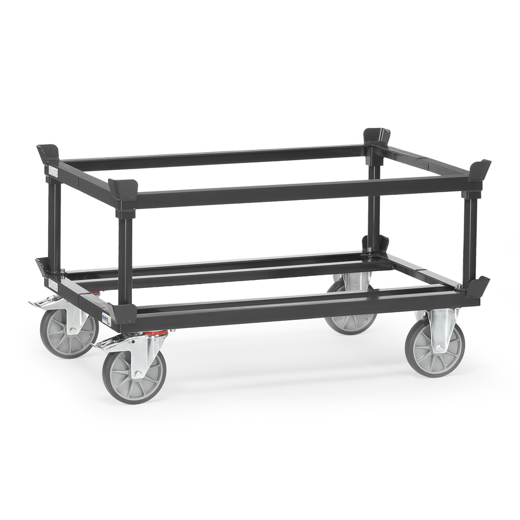 Zdjęcie produktu nr 5: Rama nakładana do podwozia paletowego fetra®, wys. x szer. x gł. 370 x 1210 x 810 mm, kolor antracytowy szary