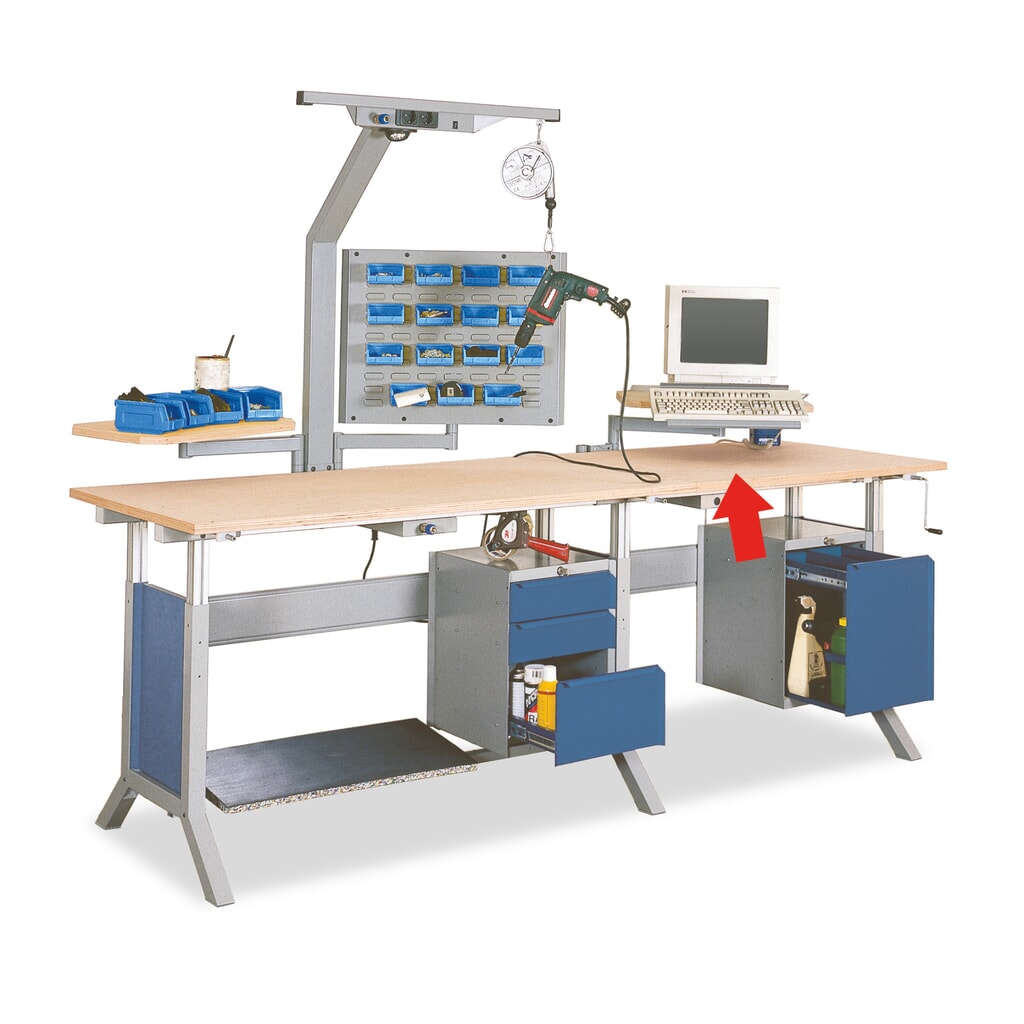 Ramię obrotowe z uchwytem na monitor i podpórką na klawiaturę do stołu roboczego Bedrunka+Hirth, wys. x szer. x gł. 322 x 700 x 355 mm Zdjęcie produktu: Ramię obrotowe z uchwytem na monitor i podpórką na klawiaturę do stołu roboczego Bedrunka+Hirth, wys. x szer. x gł. 322 x 700 x 355 mm
