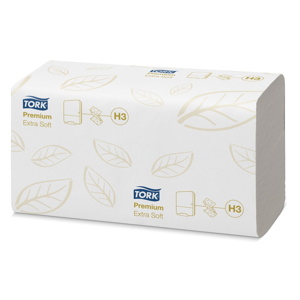 Ręczniki TORK® Premium, składane zygzakowate, 3 000 ręczników, białe Zdjęcie produktu: Ręczniki TORK® Premium, składane zygzakowate, 3 000 ręczników, białe