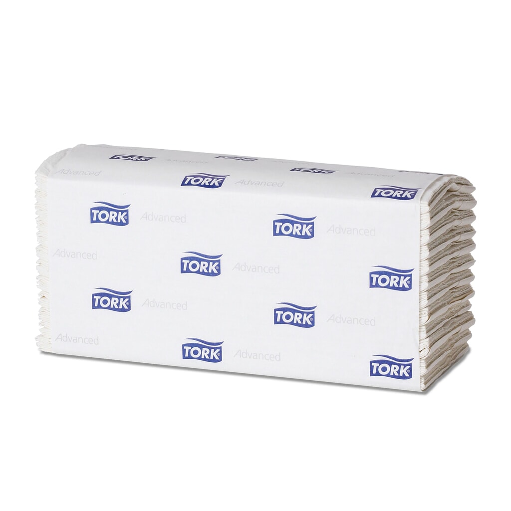 Zdjęcie produktu: Ręczniki TORK® Xpress Multifold miękkie, sprasowane, białe, 2-warstwowe. Dostępne w wersji hybrydowej, 21,2 x 32 cm, 2400 szt./karton