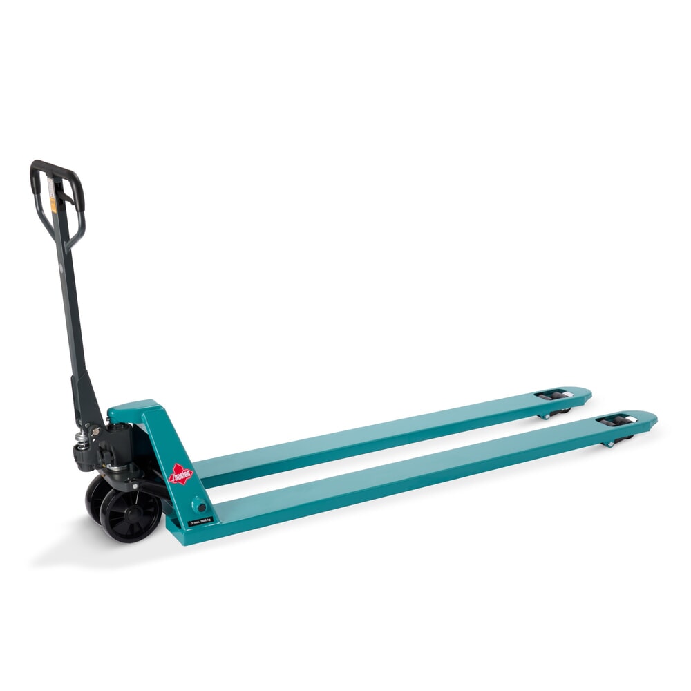 Zdjęcie produktu nr 1: Ręczny wózek paletowy Ameise® PTM 2.0, udźwig 2000 kg, długość wideł 2000 mm, poliuretan, podwójne rolki