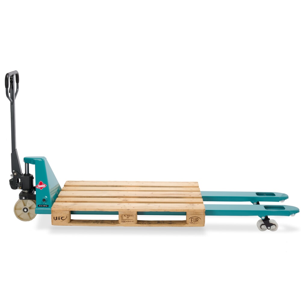 Zdjęcie produktu nr 8: Ręczny wózek paletowy Ameise® PTM 2.0, udźwig 2000 kg, długość wideł 2000 mm, nylon, podwójne rolki