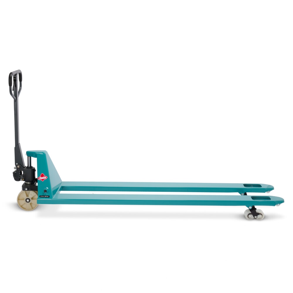 Zdjęcie produktu nr 9: Ręczny wózek paletowy Ameise® PTM 2.0, udźwig 2000 kg, długość wideł 2000 mm, nylon, podwójne rolki