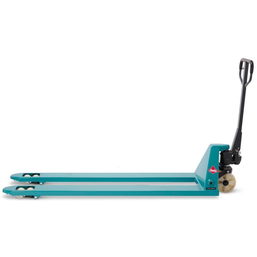 Zdjęcie produktu nr 7: Ręczny wózek paletowy Ameise® PTM 2.0, udźwig 2000 kg, długość wideł 1800 mm, nylon, podwójne rolki