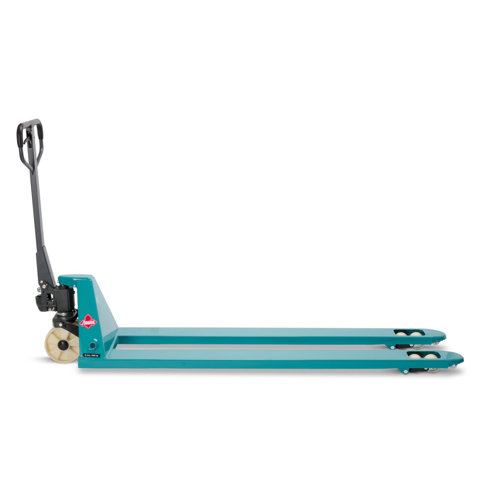 Zdjęcie produktu nr 8: Ręczny wózek paletowy Ameise® PTM 2.0, udźwig 2000 kg, długość wideł 1800 mm, nylon, podwójne rolki