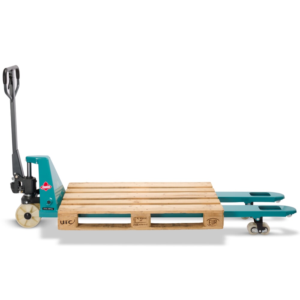 Zdjęcie produktu nr 9: Ręczny wózek paletowy Ameise® PTM 2.0, udźwig 2000 kg, długość wideł 1800 mm, nylon, podwójne rolki