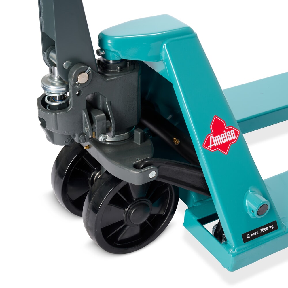 Zdjęcie produktu nr 13: Ręczny wózek paletowy Ameise® PTM 2.0, udźwig 2000 kg, długość wideł 1500 mm, poliuretan, podwójne rolki
