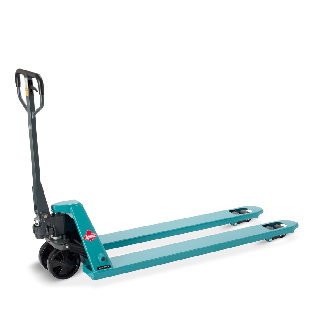 Zdjęcie produktu nr 1: Ręczny wózek paletowy Ameise® PTM 2.0, udźwig 2000 kg, długość wideł 1500 mm, poliuretan, podwójne rolki