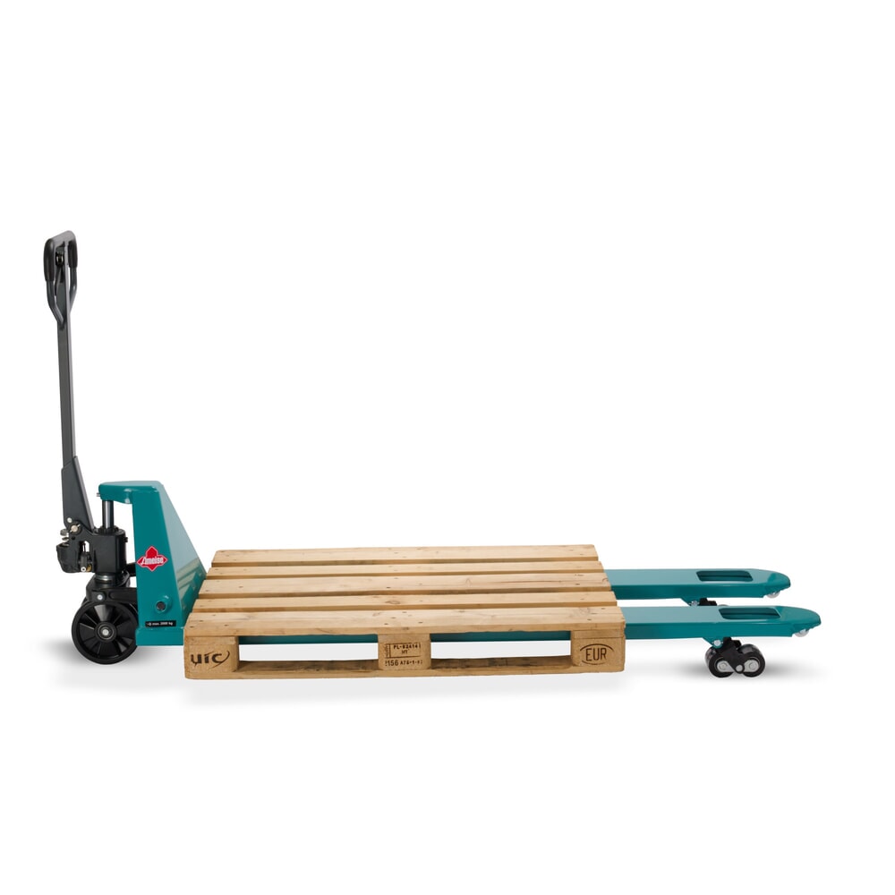 Zdjęcie produktu nr 8: Ręczny wózek paletowy Ameise® PTM 2.0, udźwig 2000 kg, długość wideł 1800 mm, poliuretan, podwójne rolki