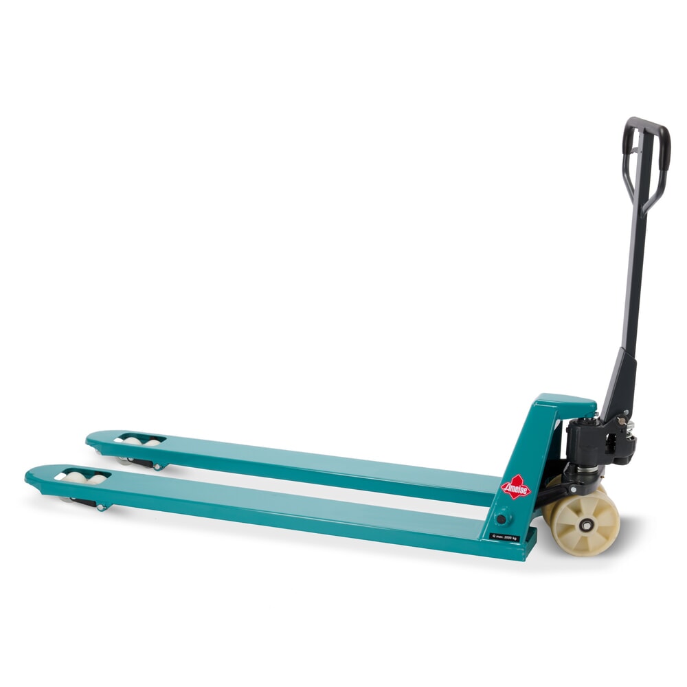 Zdjęcie produktu nr 6: Ręczny wózek paletowy Ameise® PTM 2.0, udźwig 2000 kg, długość wideł 1500 mm, nylon, podwójne rolki