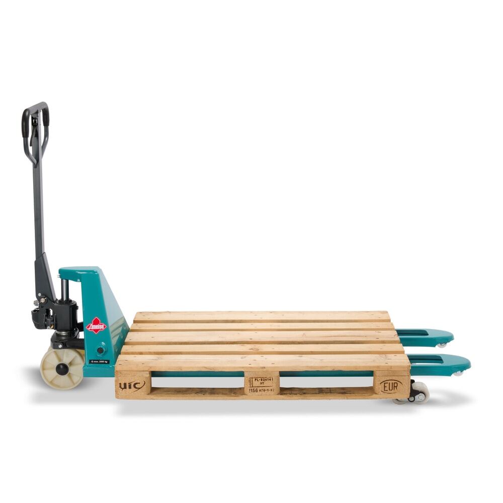 Zdjęcie produktu nr 9: Ręczny wózek paletowy Ameise® PTM 2.0, udźwig 2000 kg, długość wideł 1500 mm, nylon, podwójne rolki