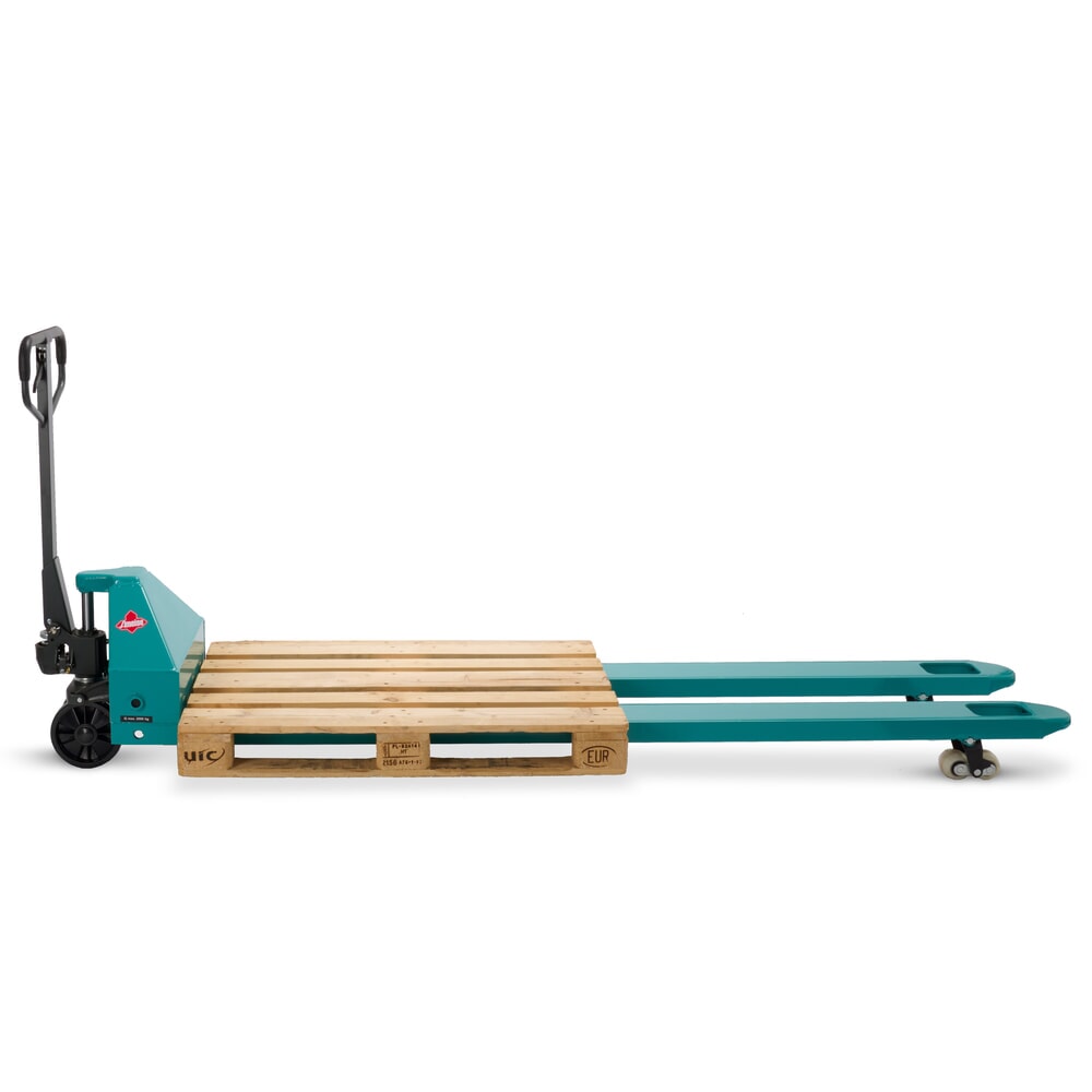Zdjęcie produktu nr 11: Ręczny wózek paletowy Ameise® PTM 2.0, udźwig 2000 kg, długość wideł 2500 mm, poliuretan, podwójne rolki