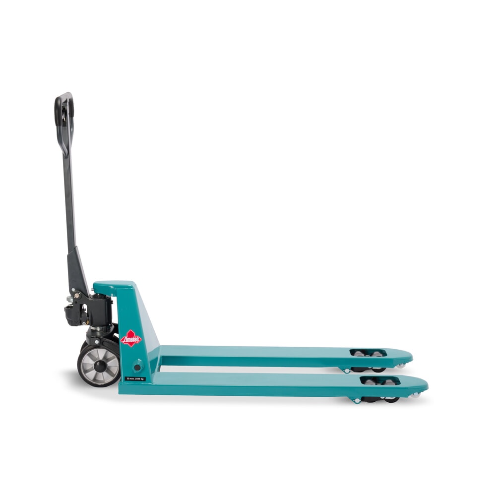 Zdjęcie produktu nr 13: Ręczny wózek paletowy Ameise® PTM 2.5, udźwig 2500 kg, długość wideł 1150 mm, guma/poliuretan, podwójne rolki