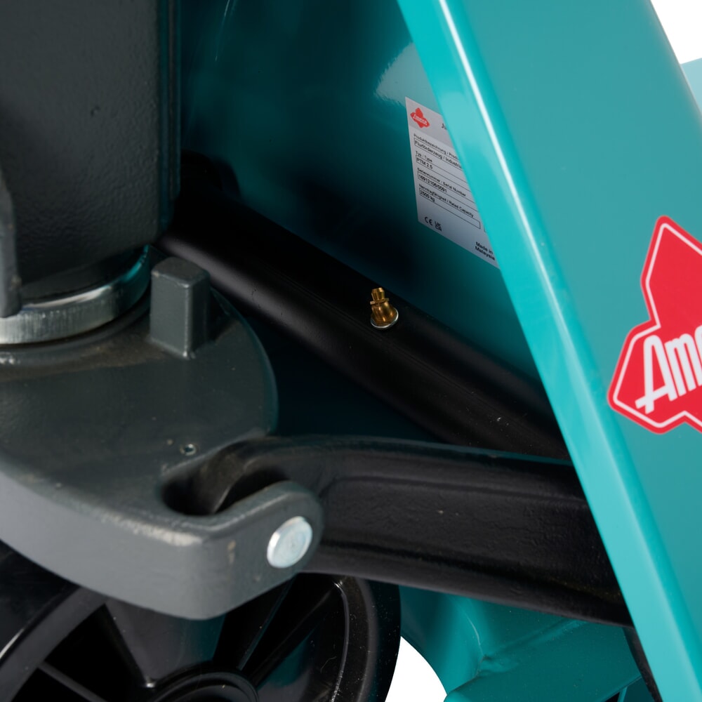 Zdjęcie produktu nr 10: Ręczny wózek paletowy Ameise® PTM 2.5, udźwig 2500 kg, długość wideł 1150 mm, poliuretan, podwójne rolki