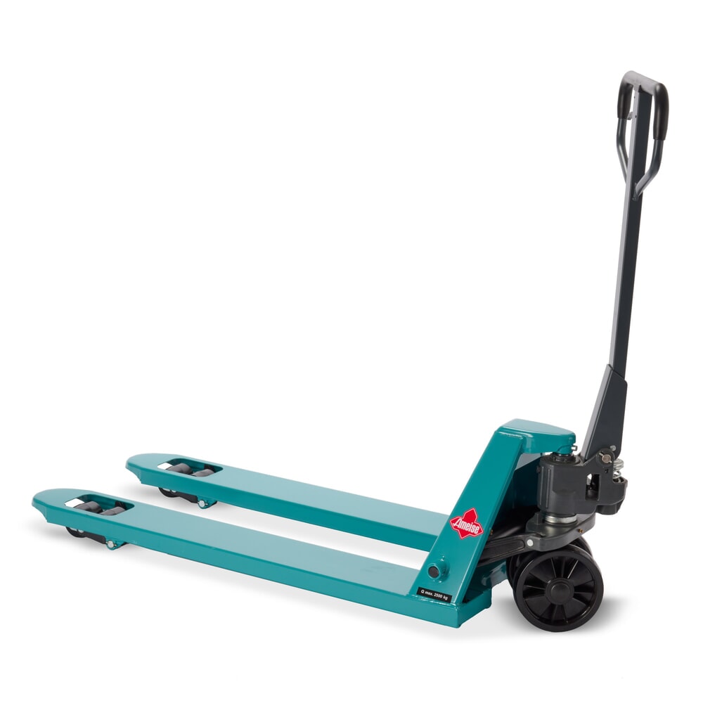 Zdjęcie produktu nr 12: Ręczny wózek paletowy Ameise® PTM 2.5, udźwig 2500 kg, długość wideł 1150 mm, poliuretan, podwójne rolki