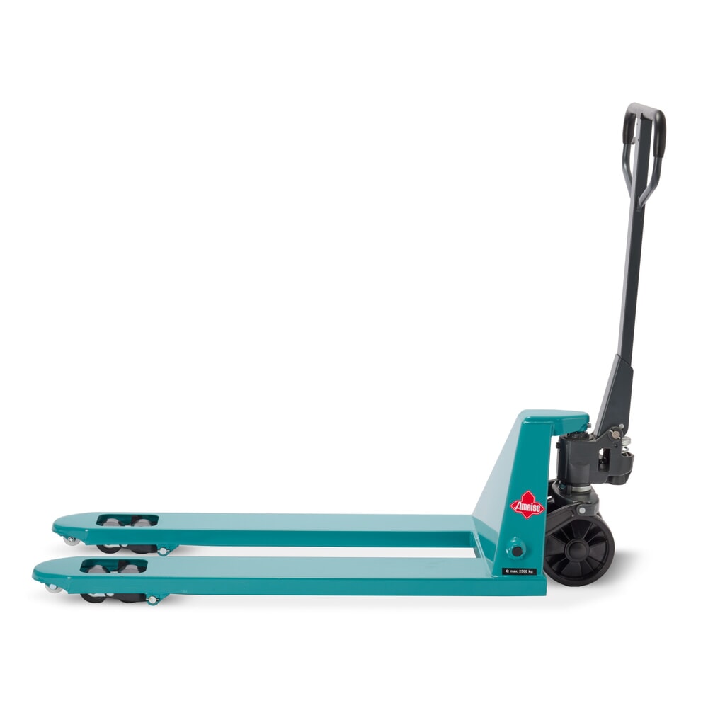 Zdjęcie produktu nr 13: Ręczny wózek paletowy Ameise® PTM 2.5, udźwig 2500 kg, długość wideł 1150 mm, poliuretan, podwójne rolki