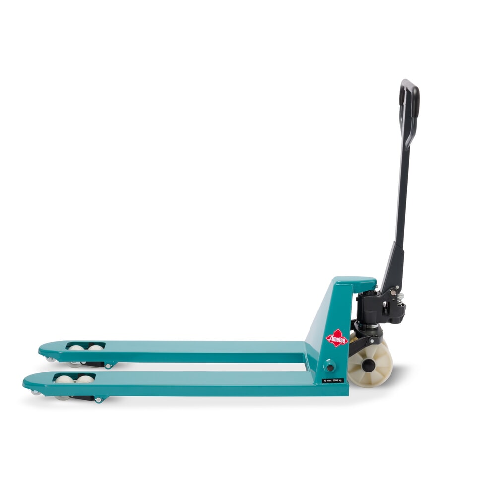 Zdjęcie produktu nr 7: Ręczny wózek paletowy Ameise® PTM 2.5, udźwig 2500 kg, długość wideł 1150 mm, nylon, podwójne rolki