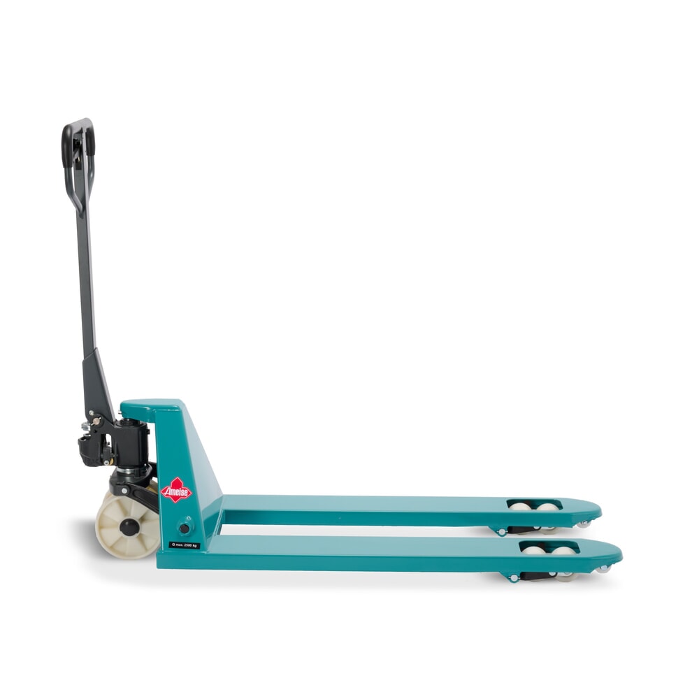 Zdjęcie produktu nr 8: Ręczny wózek paletowy Ameise® PTM 2.5, udźwig 2500 kg, długość wideł 1150 mm, nylon, podwójne rolki
