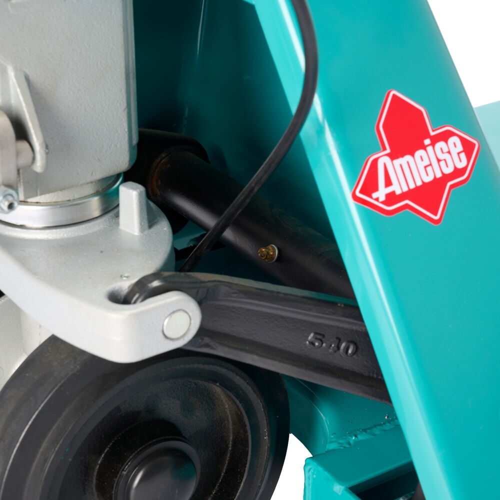 Zdjęcie produktu nr 11: Ręczny wózek paletowy Ameise® PTM 2.5 z hamulcem ręcznym, udźwig 2500 kg, długość wideł 1150 mm, guma/poliuretan