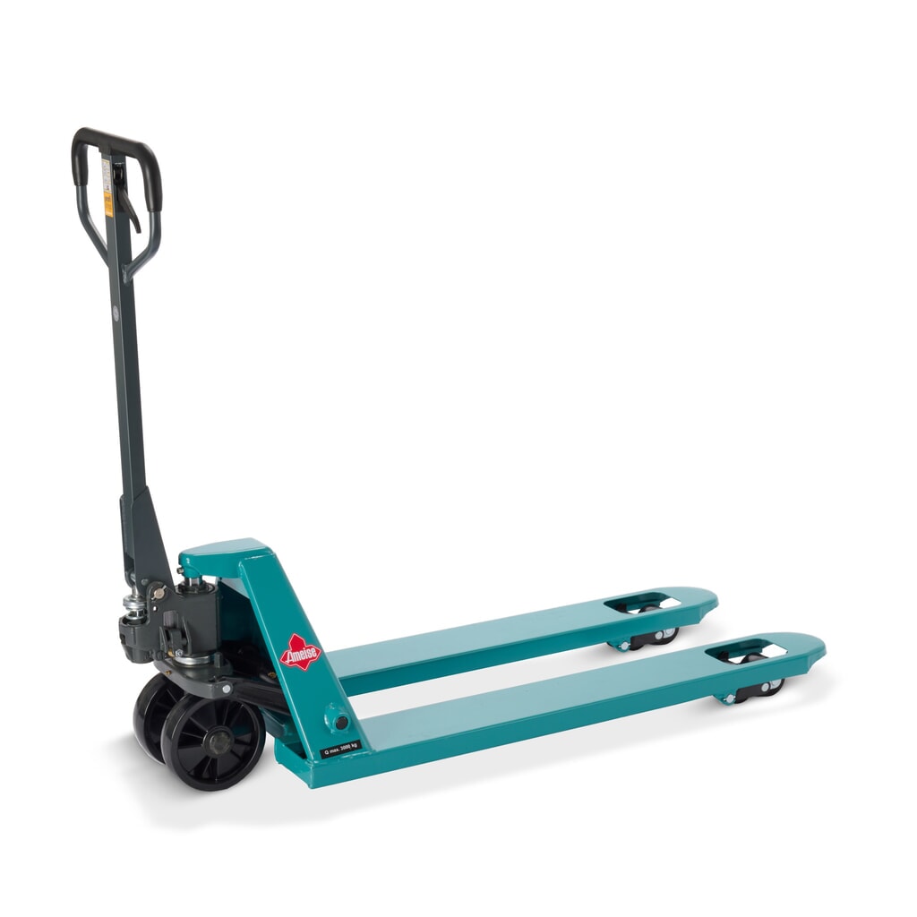 Ręczny wózek paletowy Ameise® PTM 3.0, udźwig 3000 kg, długość wideł 1150 mm, poliuretan, podwójne rolki Zdjęcie produktu nr 1: Ręczny wózek paletowy Ameise® PTM 3.0, udźwig 3000 kg, długość wideł 1150 mm, poliuretan, podwójne rolki