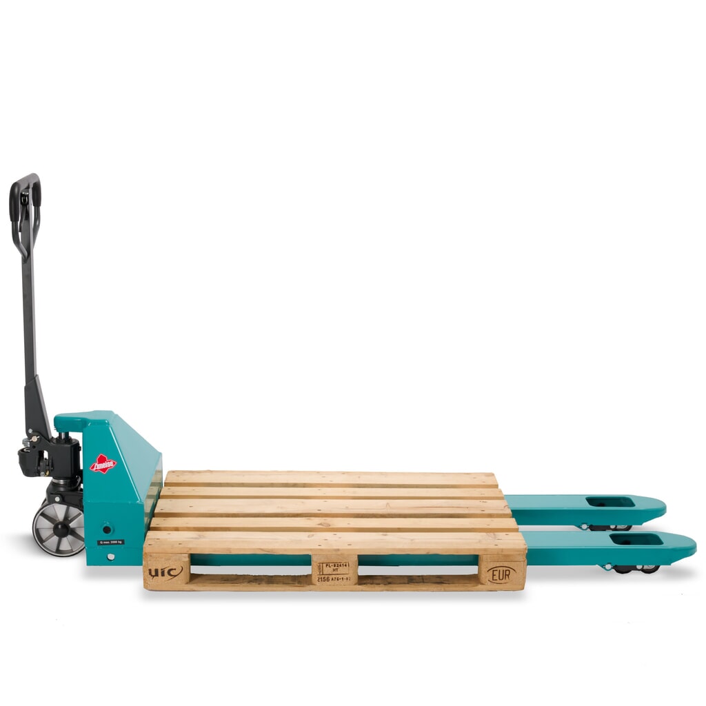 Ręczny wózek paletowy Ameise® PTM 3.5, udźwig 3500 kg, długość wideł 1800 mm, poliuretan, podwójne rolki Zdjęcie produktu nr 6: Ręczny wózek paletowy Ameise® PTM 3.5, udźwig 3500 kg, długość wideł 1800 mm, poliuretan, podwójne rolki