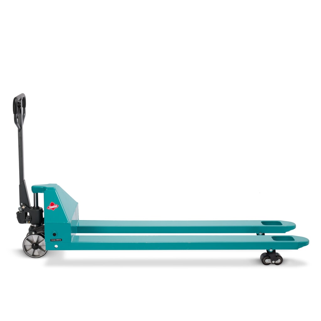 Zdjęcie produktu nr 8: Ręczny wózek paletowy Ameise® PTM 3.5, udźwig 3500 kg, długość wideł 1800 mm, poliuretan, podwójne rolki