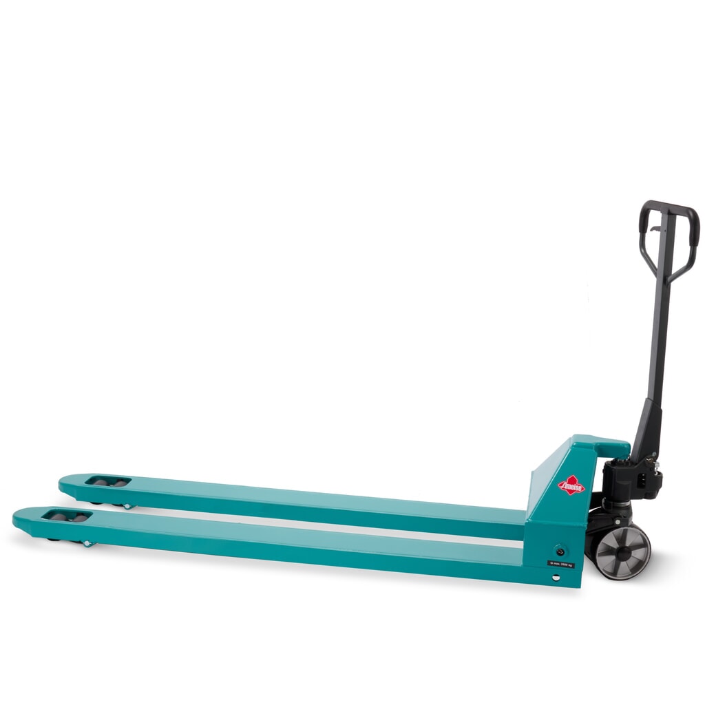 Zdjęcie produktu nr 11: Ręczny wózek paletowy Ameise® PTM 3.5, udźwig 3500 kg, długość wideł 1800 mm, poliuretan, podwójne rolki