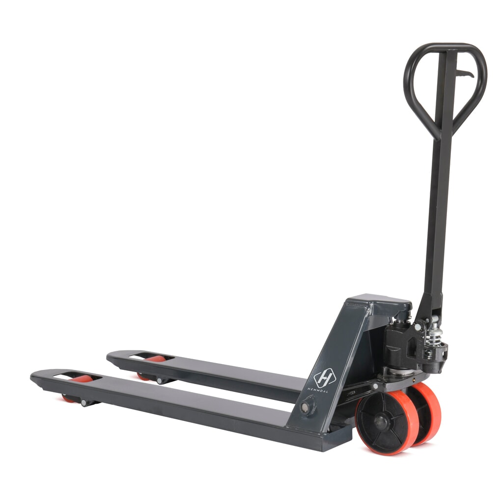 Ręczny wózek paletowy HEMMDAL PTM 2.5, udźwig 2500 kg, długość wideł 1150 mm, poliuretan, pojedyncza rolka Zdjęcie produktu nr 1: Ręczny wózek paletowy HEMMDAL PTM 2.5, udźwig 2500 kg, długość wideł 1150 mm, poliuretan, pojedyncza rolka