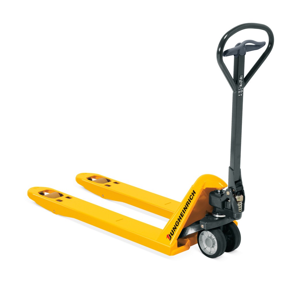 Obraz produktu: Ręczny wózek paletowy Jungheinrich AM 22, udźwig 2200 kg, długość wideł 1150 mm, poliuretan, rolki tandemowe