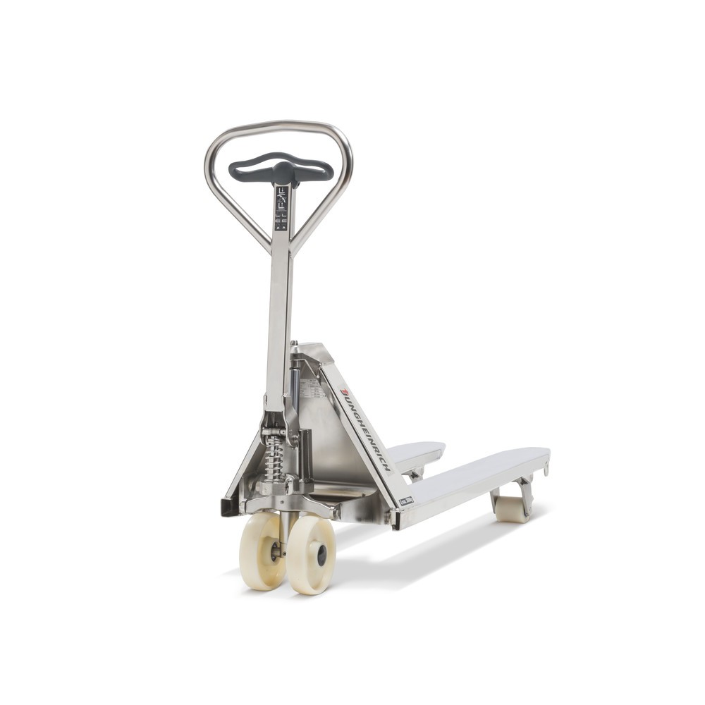Zdjęcie produktu nr 2: Ręczny wózek paletowy ze stali szlachetnej Jungheinrich AM I20p, wersja profesjonalna, udźwig 2000 kg, długość wideł 1 220 mm, nylon