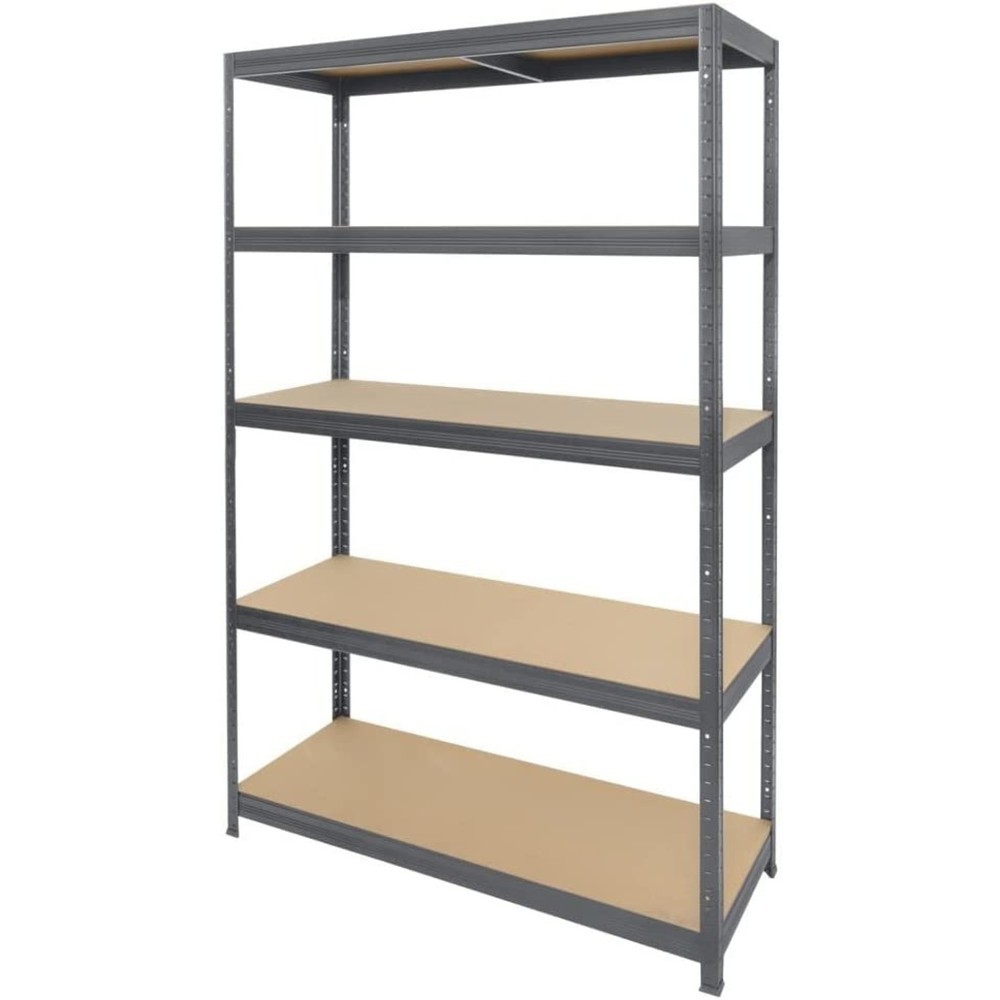 Zdjęcie produktu nr 1: Regał do ciężkich ładunków HEMMDAL typ M+, kolor grafitowo-szary – 180 x 120 x 60 cm – do 750 kg