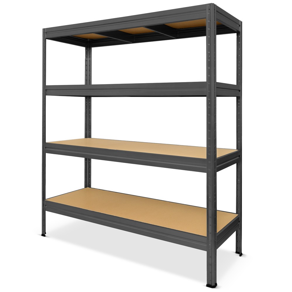 Zdjęcie produktu nr 1: Regał do ciężkich ładunków HEMMDAL typ XL, kolor antracytowy – 180 x 180 x 60 cm – do 2000 kg
