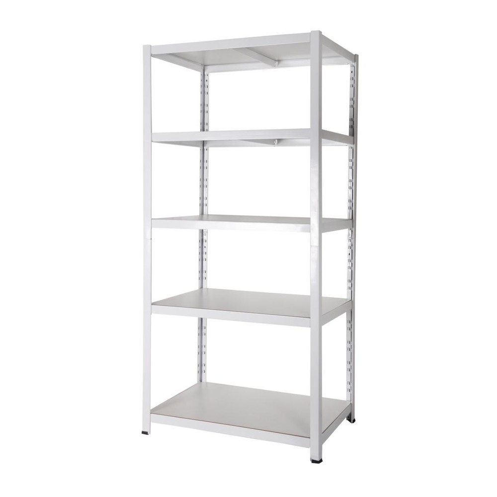 Zdjęcie produktu nr 3: Regał na segregatory HEMMDAL, system wtykowy, wys.× szer.× gł. 1800 × 900 × 600 mm, 5 półek HDF, obciążenie półki 150 kg, maks. 110 segregatorów, kolor biały