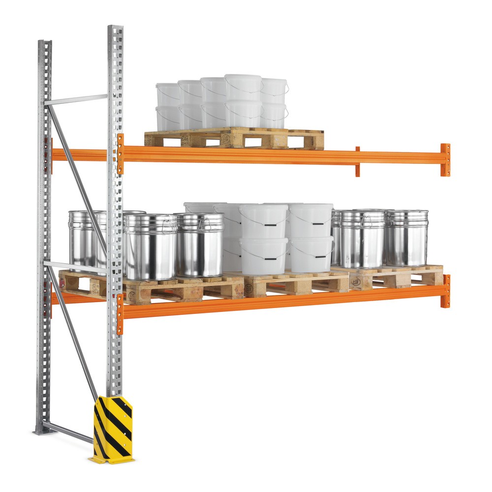 Zdjęcie produktu nr 1: Regał paletowy META MULTIPAL, moduł dodatkowy, obciążenie półki 4420 kg, wys. x szer. x gł. 2700 x 1825 x 1100 mm