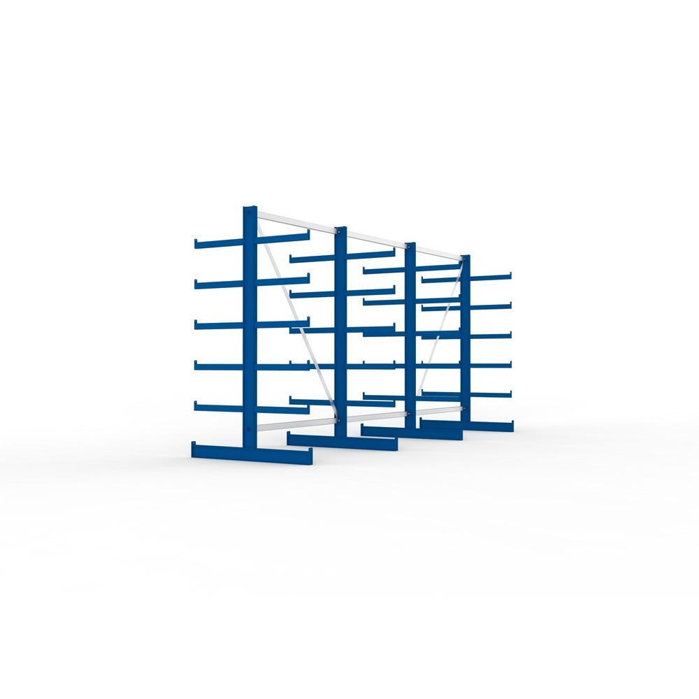 Zdjęcie produktu nr 7: Kompletny zestaw META, dwustronny regał wspornikowy, udźwig wspornika 200 kg, wys. x szer. x gł. 2000 x 4105 x 1150 mm, 4 x profil