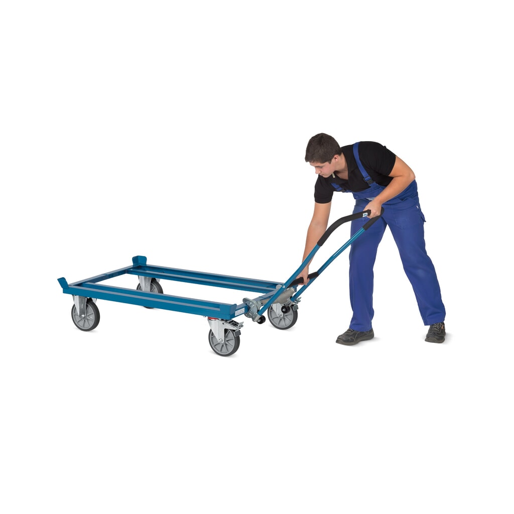 Rurowy pałąk do pchania zaczepowy fetra® do podwozi jezdnych z narożnikami Zdjęcie produktu nr 2: Rurowy pałąk do pchania zaczepowy fetra® do podwozi jezdnych z narożnikami