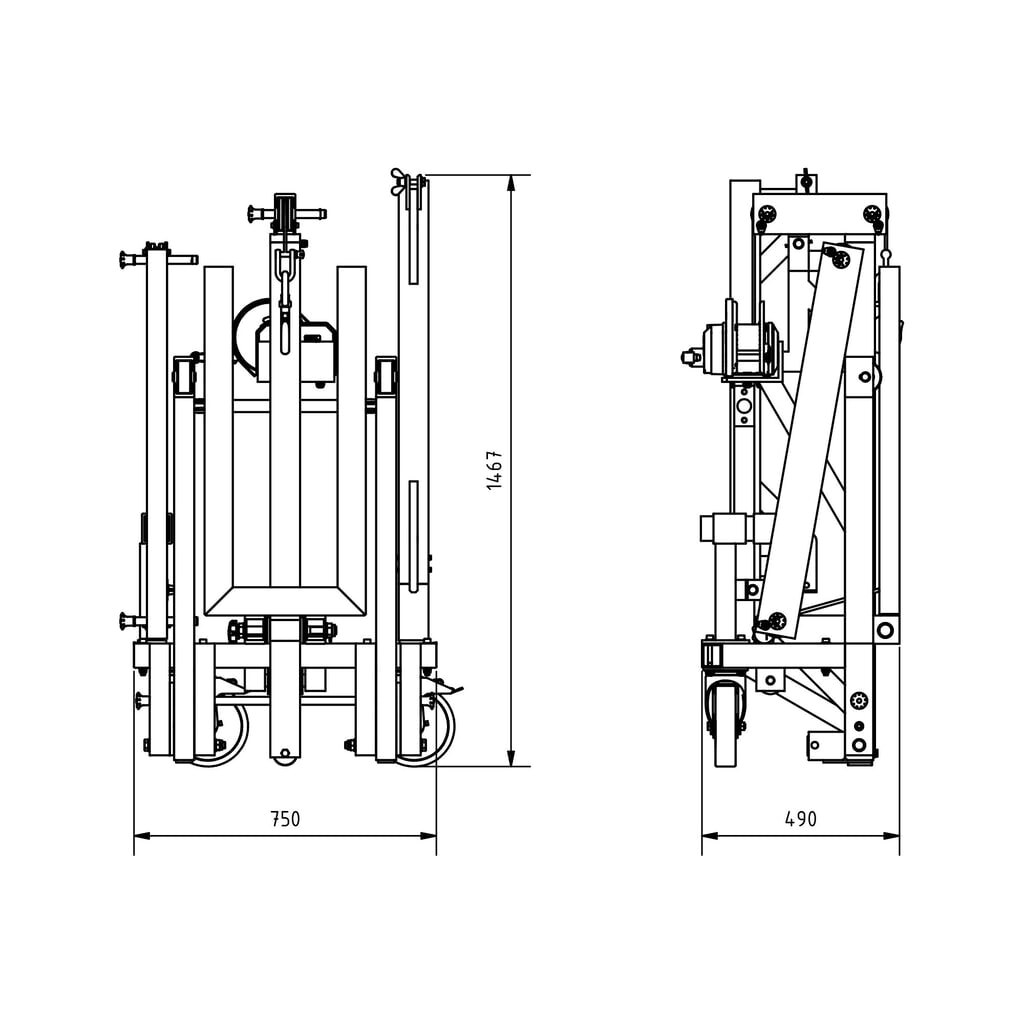 SCHILLING Alu-Multilift, udźwig 250 kg Zdjęcie produktu nr 8: SCHILLING Alu-Multilift, udźwig 250 kg