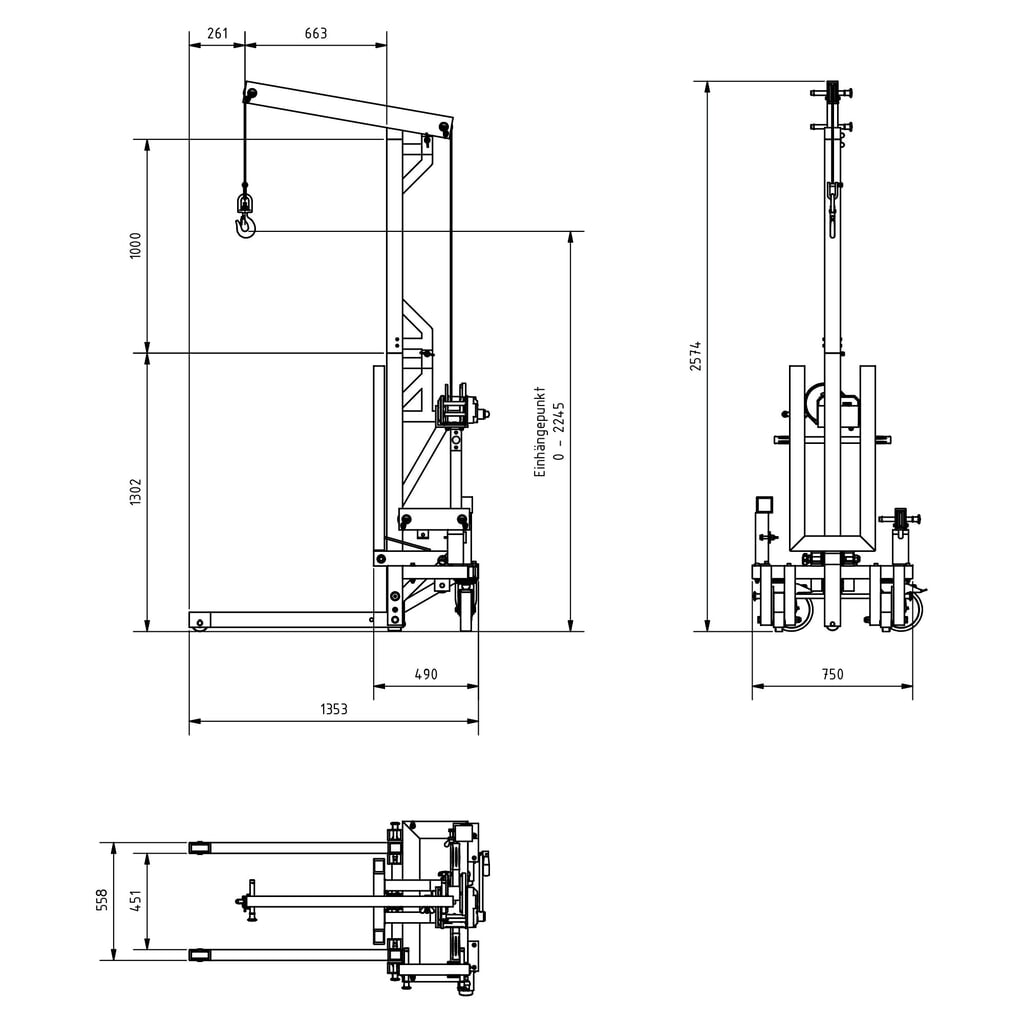 SCHILLING Alu-Multilift, udźwig 250 kg Zdjęcie produktu nr 9: SCHILLING Alu-Multilift, udźwig 250 kg