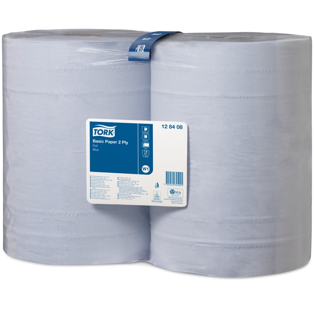 Chusteczki standardowe TORK®, wys. 340 x 370 mm, 2 rolki, niebieskie Zdjęcie produktu: Chusteczki standardowe TORK®, wys. 340 x 370 mm, 2 rolki, niebieskie
