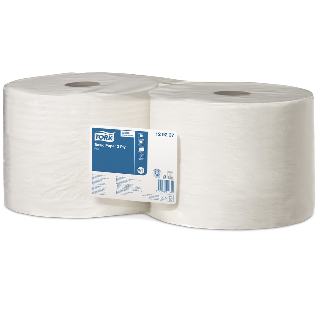 Zdjęcie produktu: Chusteczki standardowe TORK®, wys. 340 x 235 mm, 2 rolki, białe