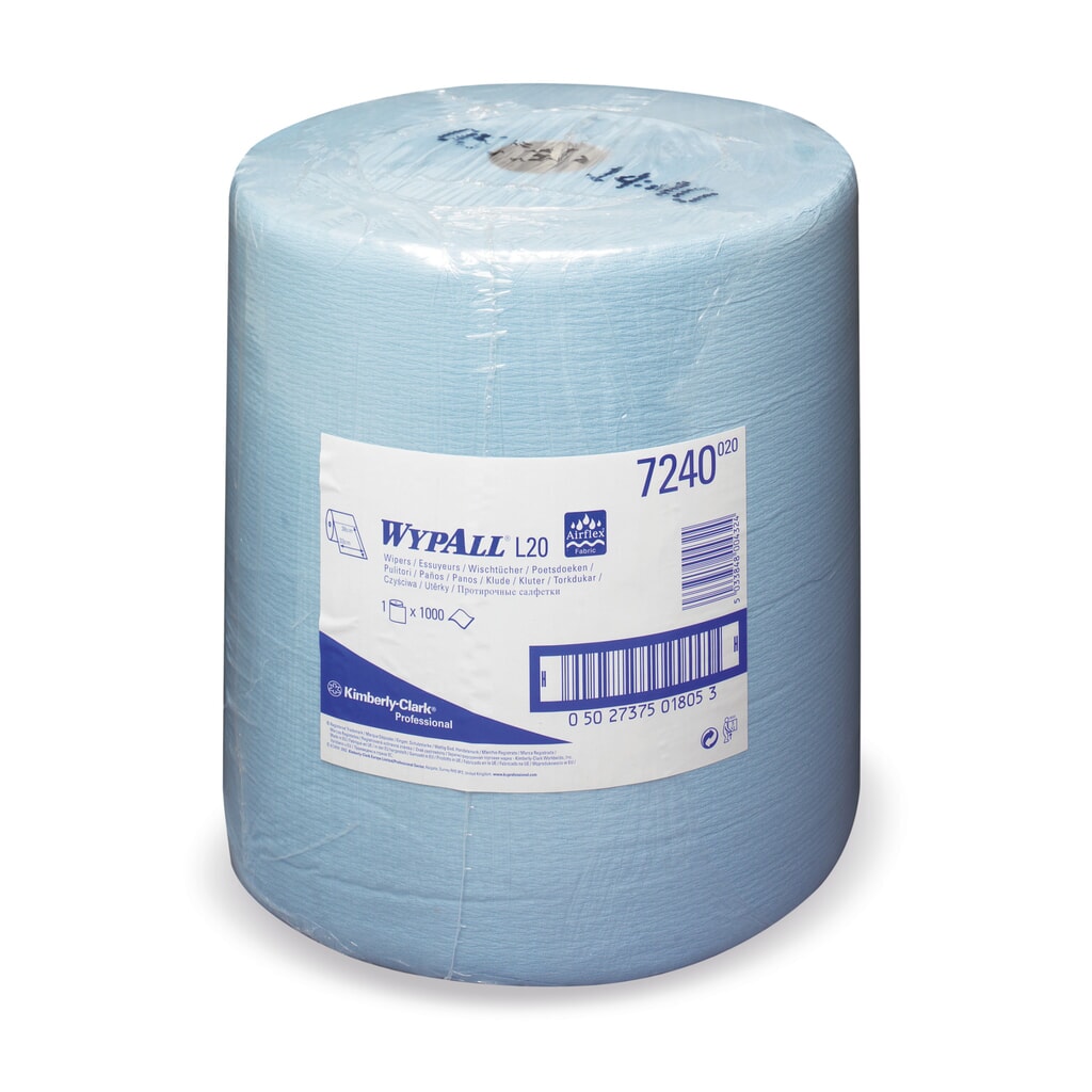 WYPALL L10 Extra+ chusteczki wys. 385 x 235 mm, 1000 ściereczek, niebieski Zdjęcie produktu: WYPALL L10 Extra+ chusteczki wys. 385 x 235 mm, 1000 ściereczek, niebieski