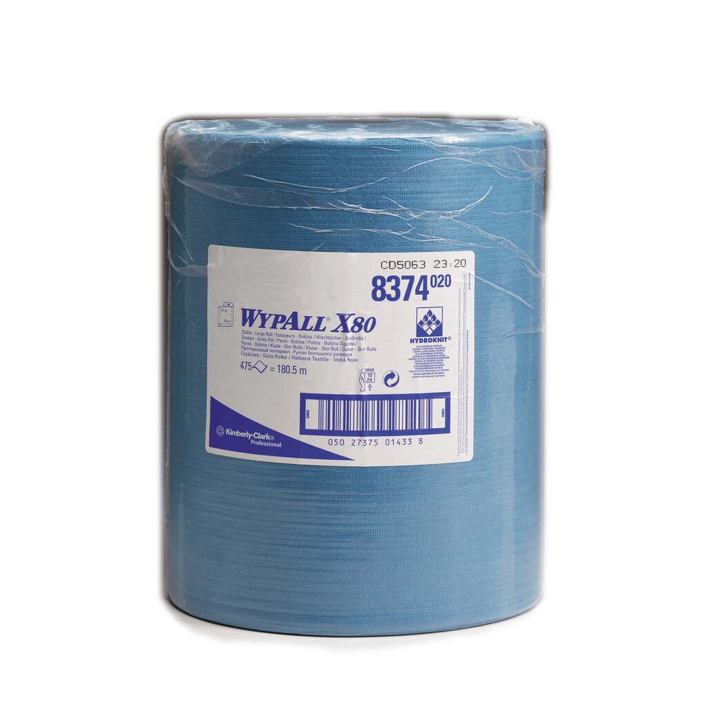 Zdjęcie produktu: Ściereczki WYPALL X80, wys. 340 x 315 mm, duża rolka, białe